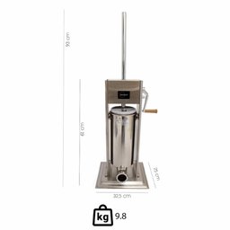 Embutideira Ensacadeira para Linguiça Brimac Industrial Manual em Aço Inox 5l Emb5 - 3