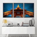 Ver imagem 1 de Quadro Decorativo 135x64cm Torre Eiffel Paris Quarto Sala
