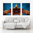 Ver imagem 1 de Quadro Decorativo 135x64cm Torre Eiffel Paris Quarto Sala