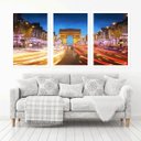 Ver imagem 1 de Quadro Decorativo 135x64cm Arco Do Triunfo Paris Quarto Sala