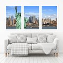 Ver imagem 1 de Quadro Decorativo 135x64cm Estátua Da Liberdade Quarto Sala