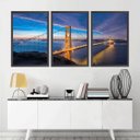 Ver imagem 1 de Quadro Decorativo 135x64cm Ponte Golden Gate Quarto Sala