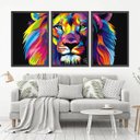 Ver imagem 1 de Quadro Decorativo 135x64cm Leão De Judá Quarto Sala