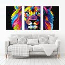 Ver imagem 1 de Quadro Decorativo 135x64cm Leão De Judá Quarto Sala
