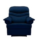 Ver imagem 2 de Poltrona Reclinável Manual Suede Azul Marinho