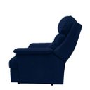 Ver imagem 4 de Poltrona Reclinável Manual Suede Azul Marinho