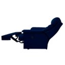 Ver imagem 3 de Poltrona Reclinável Manual Suede Azul Marinho