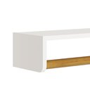 Ver imagem 2 de Prateleira Theo 93,6cm Branco Fosco/amadeirado - Reller Móveis