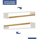 Ver imagem 3 de Prateleira Theo 93,6cm Branco Fosco/amadeirado - Reller Móveis