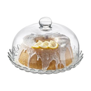 Boleira Porta Doces Vidro com Tampa Pétalas de Jasmin