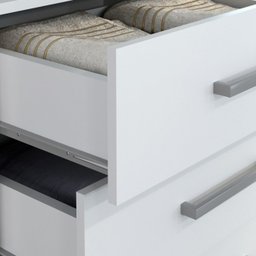 Comoda Isabele 5 Gav 2 Portas Branco - 3