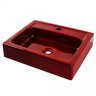 Cuba de Apoio com Pia Retangular (Vermelha Perolizada) - 1