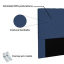 Ver imagem 3 de Cabeceira Casal 1,40m Esmeralda Suede Azul Marinho
