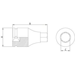 Soquete de Impacto Ponta Hexagonal 29mm Encaixe 1" Tramontina PRO - 2 Soquete de Impacto Ponta Hexagonal 29mm Encaixe 1" Tramontina PRO - 2