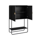 Ver imagem 4 de Balcão Bar Luna Orgânico 90x140cm 2 Portas Nero/preto 28069