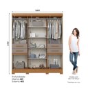 Ver imagem 3 de Guarda Roupa Casal 6 Portas 4 Gavetas B392