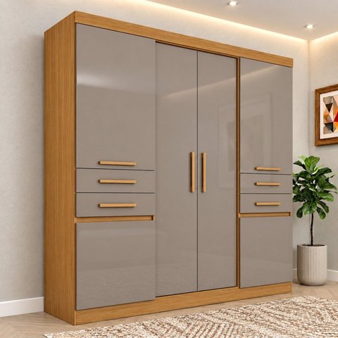 Guarda Roupa Casal 6 Portas 4 Gavetas B392