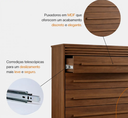Ver imagem 3 de Cômoda Califórnia 8 Gavetas com Pés Castanho - Benetil