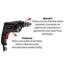 Ver imagem 6 de Furadeira Impacto Mondial 3/8 550w Fi-09m com Maleta 127v