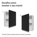 Ver imagem 4 de Armário Aéreo 50cm 1 Porta Branco/preto Glamy Madesa