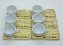 Ver imagem 2 de Kit Jogo 6 Xícaras Café/chá Cônica Baixa 150ml C/ Pires Pinus - Porcelana Branca