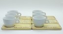 Ver imagem 3 de Kit Jogo 6 Xícaras Café/chá Cônica Baixa 150ml C/ Pires Pinus - Porcelana Branca