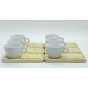 Ver imagem 3 de Kit Jogo 6 Xícaras Café/chá Cônica Baixa 150ml C/ Pires Pinus - Porcelana Branca