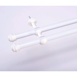 Varão Duplo para Cortina de 2 Metros Espessura 19mm - Branco - 1