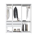Ver imagem 1 de Kit Guarda Roupa Closet 03 Peças 183x160cm Branco Proddy