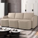 Ver imagem 7 de Sofá Cama para Sala de Estar 3 Lugares 246cm Montserrat K01 Linho Bege - Lyam Decor