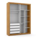 Ver imagem 3 de Dormitório Tutto New 2 Portas, Cômoda, Berço Freijó/Branco Soft com Colchão D18 e Prateleiras - Mati