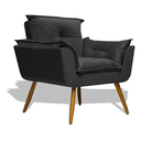 Ver imagem 1 de Poltrona Cadeira Decorativa Opala - Suede Grafite