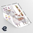 Ver imagem 2 de Adesivo kit infantil lhama e alpaca aquarela