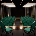 Ver imagem 2 de Kit 10 Cadeiras Hoteleiras Auditório Empilhável Linho M23 Verde - Mpozenato