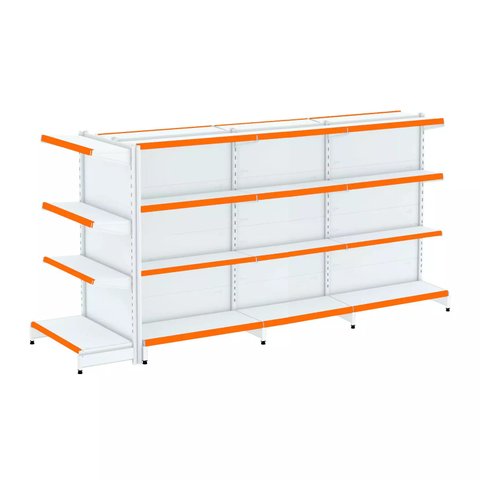 Gondola Centro 137 Fit Ate 3 Metros 1 Ponta Branco 28b Pe Laranja