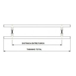 Puxador de Inox para Porta Pivotante Madeira Vidro 1.00Mt - 5