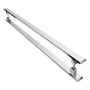 Puxador de Inox para Porta Pivotante Madeira Vidro 1.00Mt