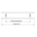 Ver imagem 5 de Puxador De Inox Para Porta Pivotante Madeira Vidro 1.80mt