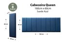 Ver imagem 2 de Placas Cabeceira Modulada Adesiva Queen Estofada 160cm x 60cm Kit 8 Placas - Suede Azul