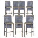 Ver imagem 1 de 7 Banqueta em Alumínio Roma Fendi Corda Náutica Tecido 8