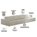 Ver imagem 7 de Sofá Ilha Modular para Sala 392cm com Puff Dublin K01 Bouclê Bege - Lyam Decor