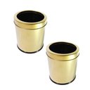 Ver imagem 1 de Kit 2 Lixeiras Dourada Aço Inox com Aro 5l + 7l Fineza
