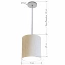 Ver imagem 2 de Lustre Luminária Pendente Vivare Free Lux Pe-4104cz Cúpula em Tecido 15x25cm