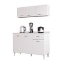 Ver imagem 1 de Cozinha Modulada Lara 120 cm Armário Aéreo + Balcão para Pia Branco