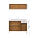 Ver imagem 3 de Cozinha Modulada Lara 120 cm Armário Aéreo + Balcão para Pia Branco