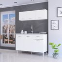 Ver imagem 2 de Cozinha Modulada Lara 120 cm Armário Aéreo + Balcão para Pia Branco