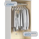 Ver imagem 6 de Guarda-Roupa Modulado 2 Portas com Prateleiras e Cabideiro Infinity Branco/Line