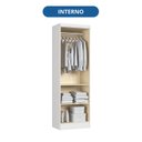 Ver imagem 5 de Guarda-Roupa Modulado 2 Portas com Prateleiras e Cabideiro Infinity Branco/Line