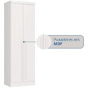 Ver imagem 7 de Guarda-Roupa Modulado 2 Portas com Prateleiras e Cabideiro Infinity Branco/Line