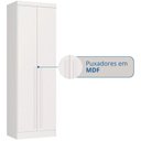 Ver imagem 6 de Guarda-Roupa Modulado 2 Portas com Prateleiras e Cabideiro Infinity Branco/Line